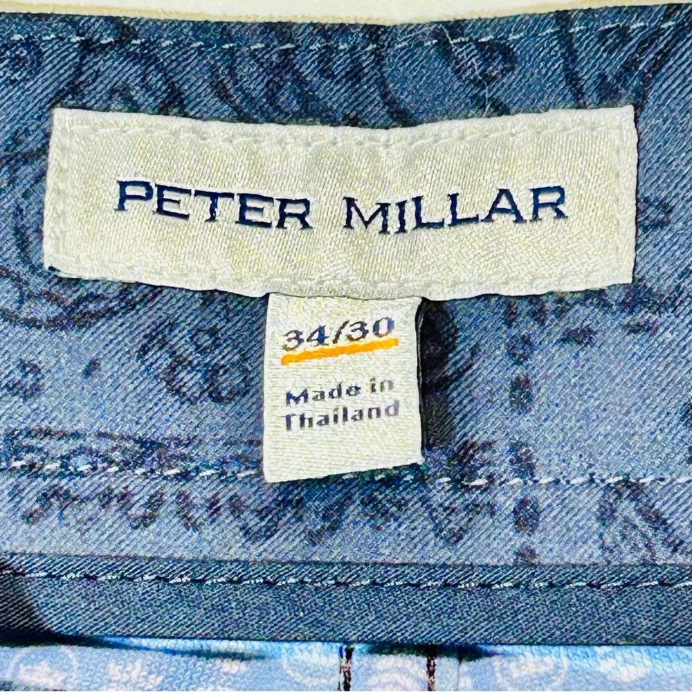 Peter Millar pants EB66 Delos Paisley performance golf pants men size 34 X 30 - Picture 2 of 11